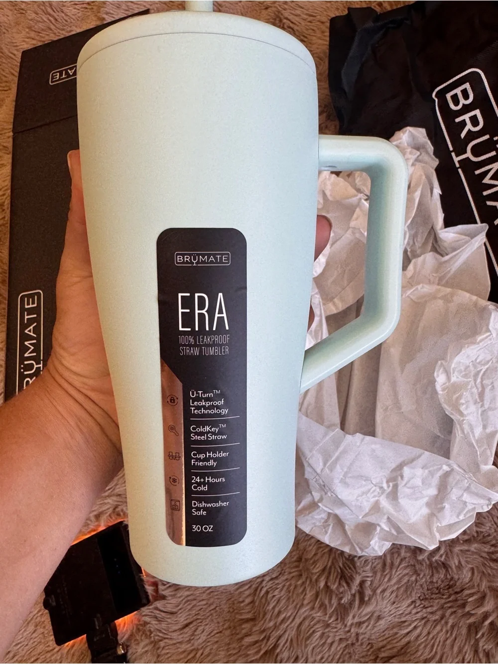 BrüMate ERA 30 oz Mint Straw Tumbler with Handle